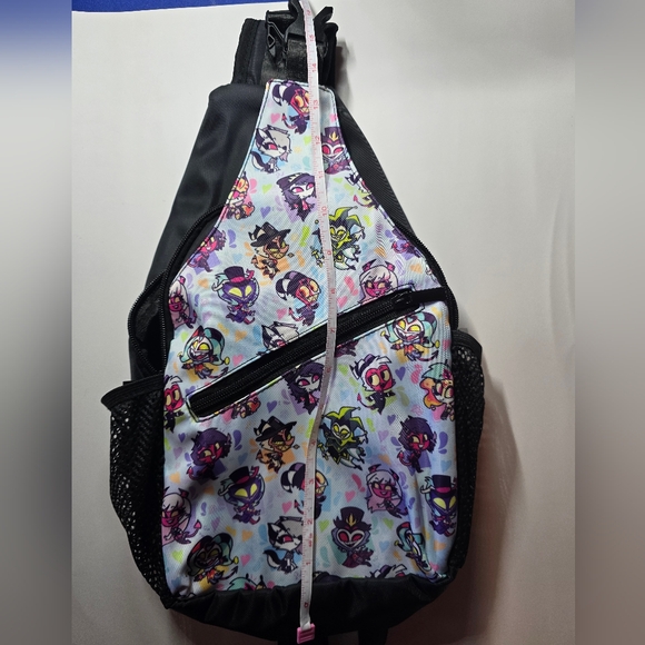 Helluvaboss Pattern Sling Bookbag / Crossbody Backpack- New - Blitz Stolas Fizz - Picture 7 of 9